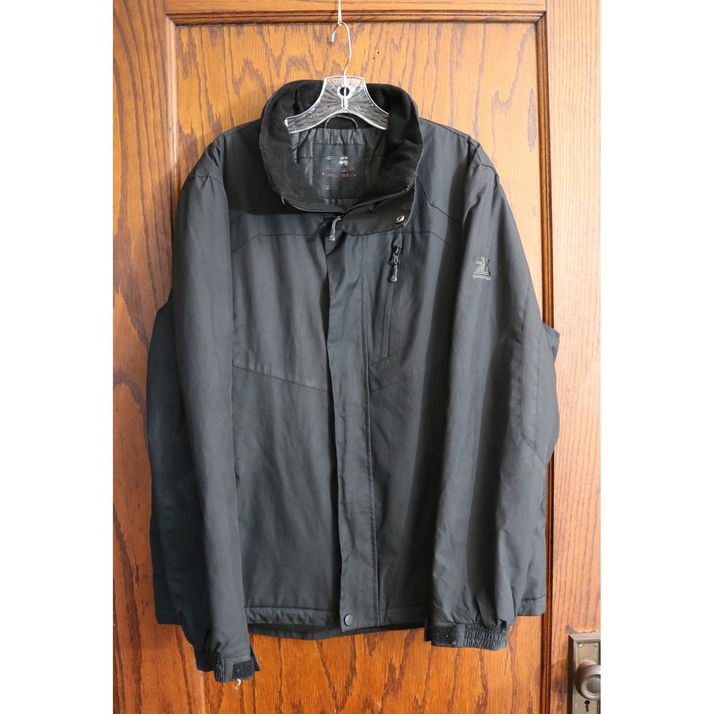 ZEROXPOSUR Insulated Winter Jacket Men Large Black Full Zip Utility Coat Ripstop